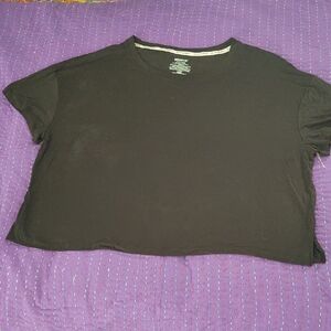 Chic Black Crop Top for Women, Sz 18/20, Very Soft & Cozy